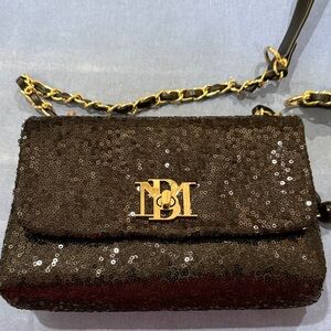 Badgley Mischka black Sequin Pearl Crossbody/ShoulderBag